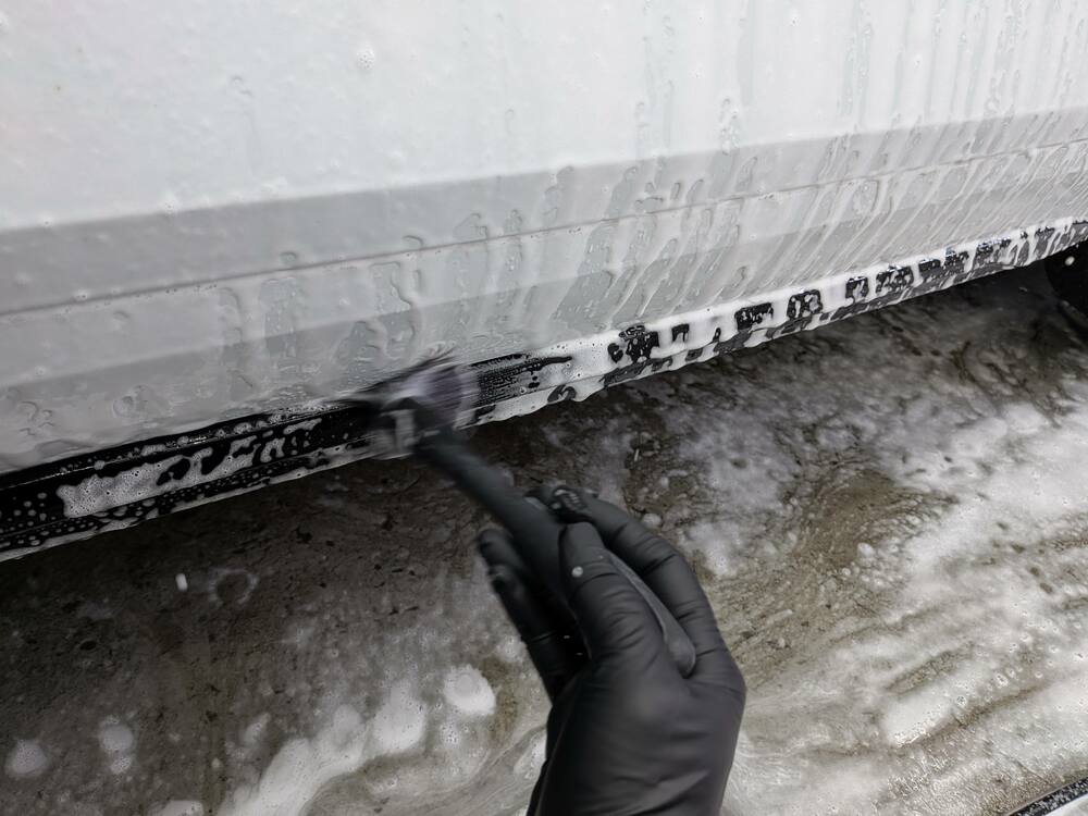 サイドガーニッシュ洗浄