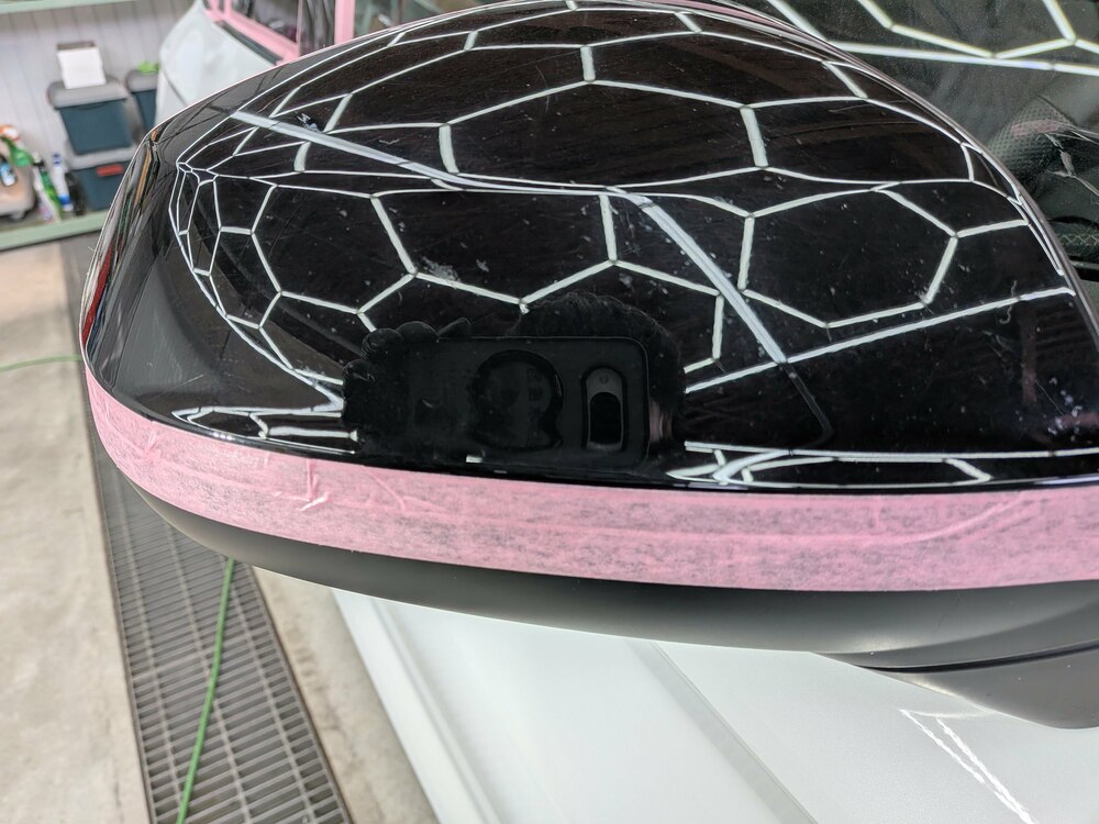 サイドミラー磨き前