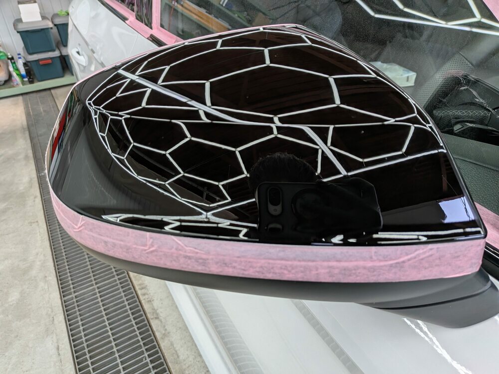 サイドミラー磨き後