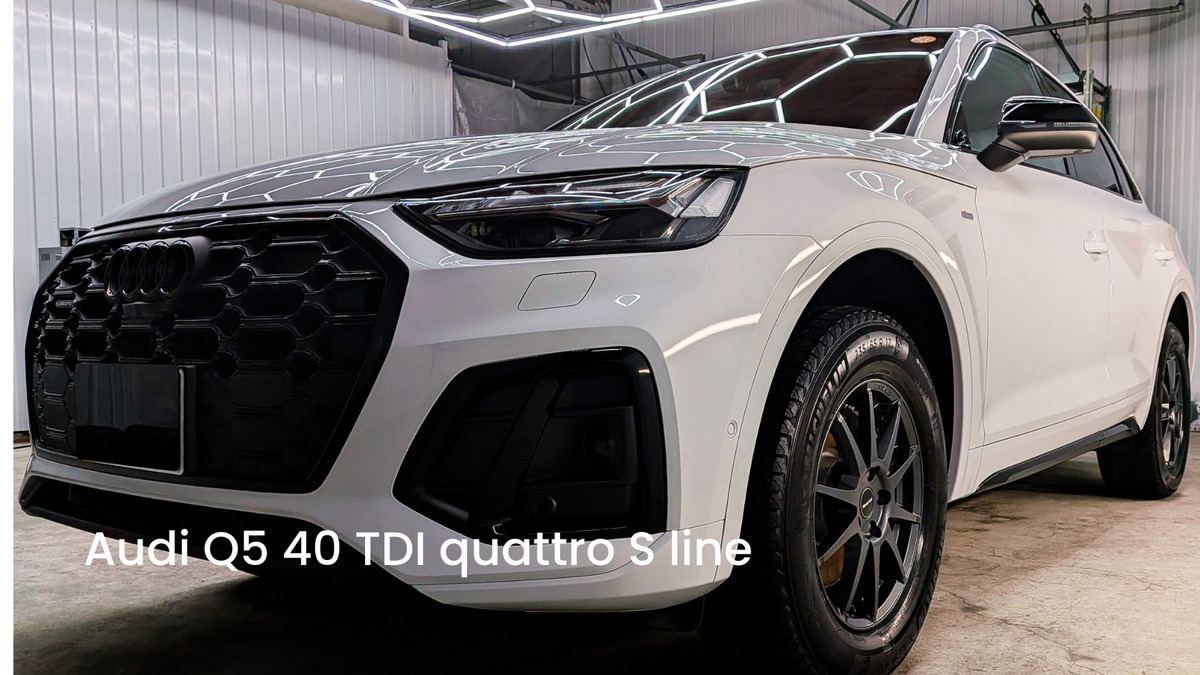 アウディ Q5 40 TDI quattro S line　ブログトップ画像　札幌・江別で高耐久ガラスコーティング