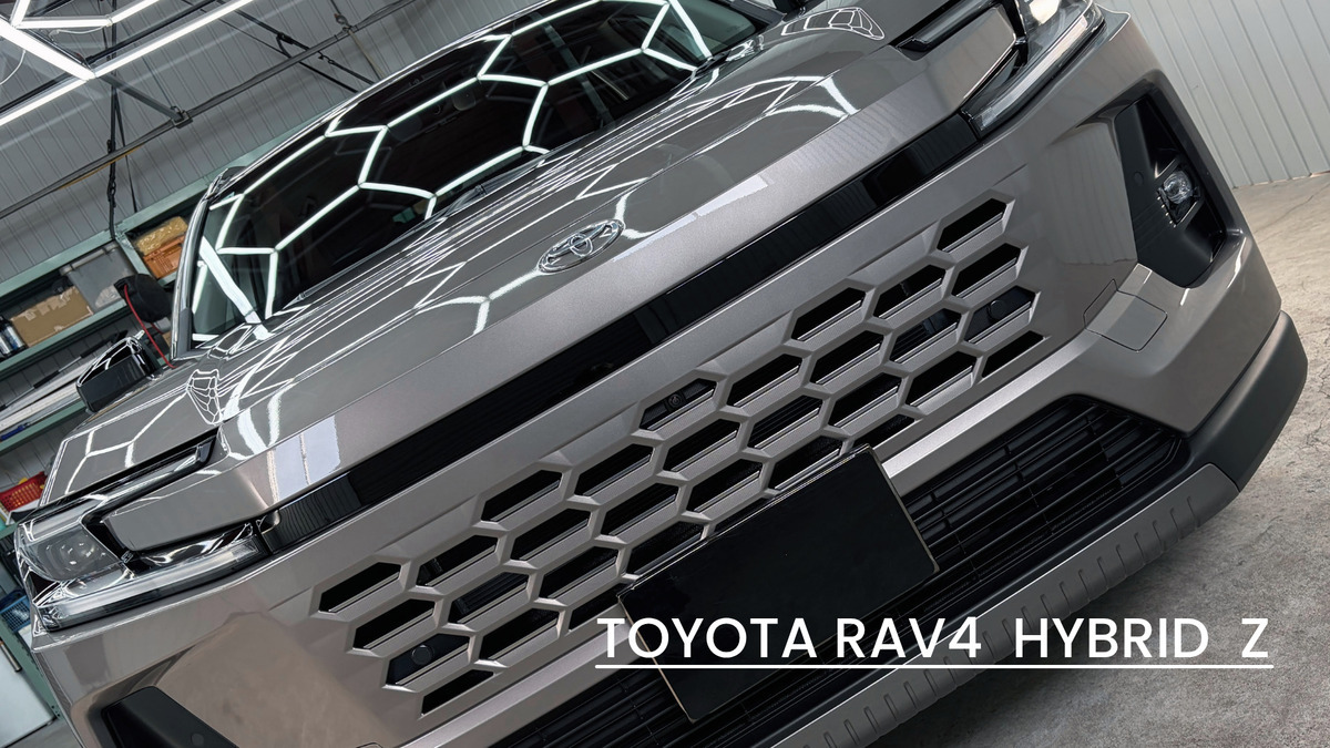 トヨタ RAV4 ハイブリット Z　ブログトップ画像　札幌・江別で高耐久ガラスコーティング